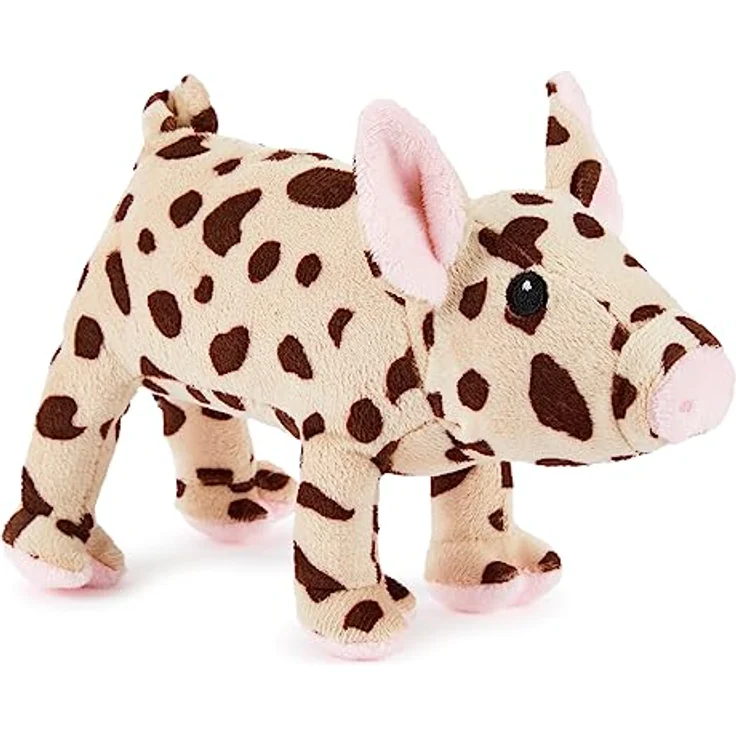 Zappi Co 100% Recyceltes Plüsch Geflecktes Schwein, 17cm, Kuscheliges Stofftier für Neugeborene – Bild 3