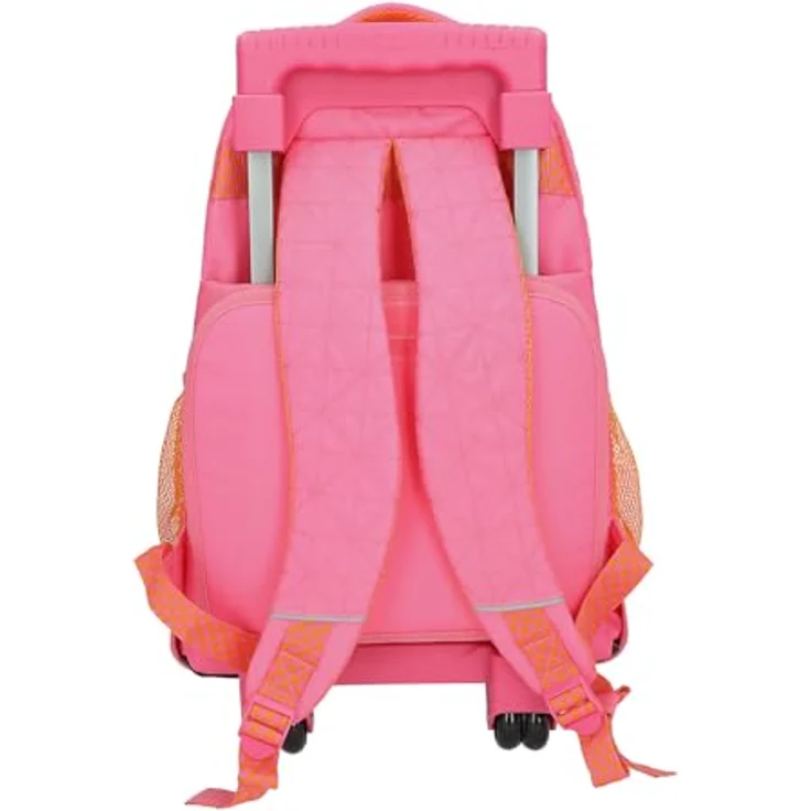 Depesche TOPModel JOY Schulrucksack mit Trolley, rosa, 3 Fächer, gepolsterte Schultergurte, integrierte Räder, wasserabweisend – Bild 3