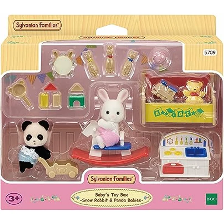 EPOCH Sylvanian Families 5709 Hase, Spielset mit 2 Babyfiguren, Kinderküche und Spielzeug, für Kinder ab 3 Jahren – Bild 2