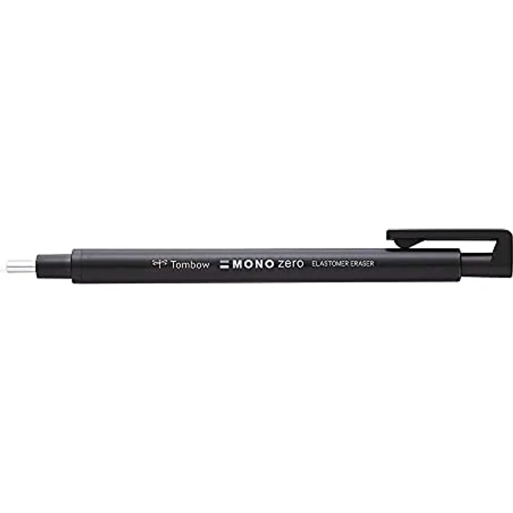 Tombow EH-KUR11 Präzisionsradierer MONO zero nachfüllbar runde Spitze, Durchmesser 2.3 mm, schwarz