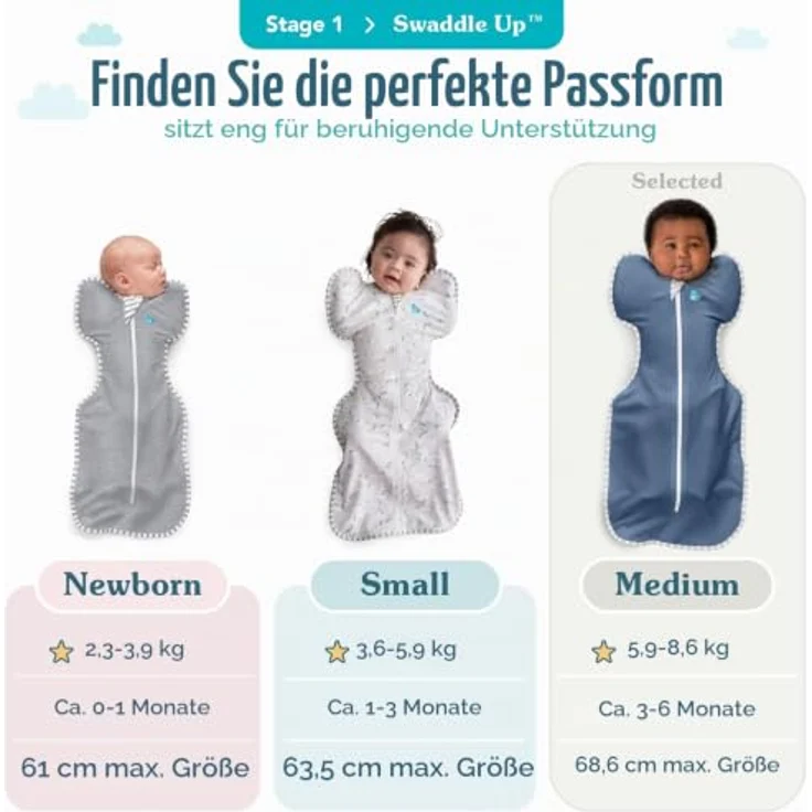 Love To Dream™ Swaddle UP™, 6–8,5 kg, Puderrosa Funkelstern | 1,0 TOG, ideal für Frühling & Sommer (20–24 °C), aus waschbarer Baumwolle mit Doppelreißverschluss – Bild 3