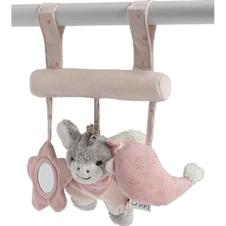 Sterntaler® Greifspielzeug Emmi Girl, Plüschspielzeug zum Aufhängen mit Rassel, Esel und Spiegelfolie – Bild 1
