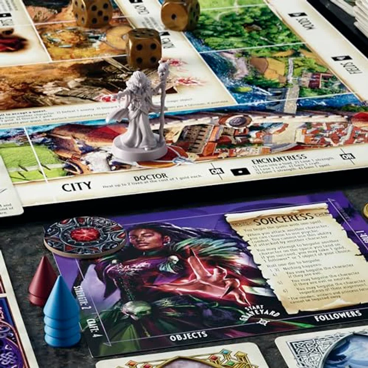 Hasbro Gaming Talisman: The Magical Quest Game, Brettspiel für 2-6 Spieler ab 12 Jahren mit 12 Charakteren und umfangreichen Abenteuerkarten – Bild 9