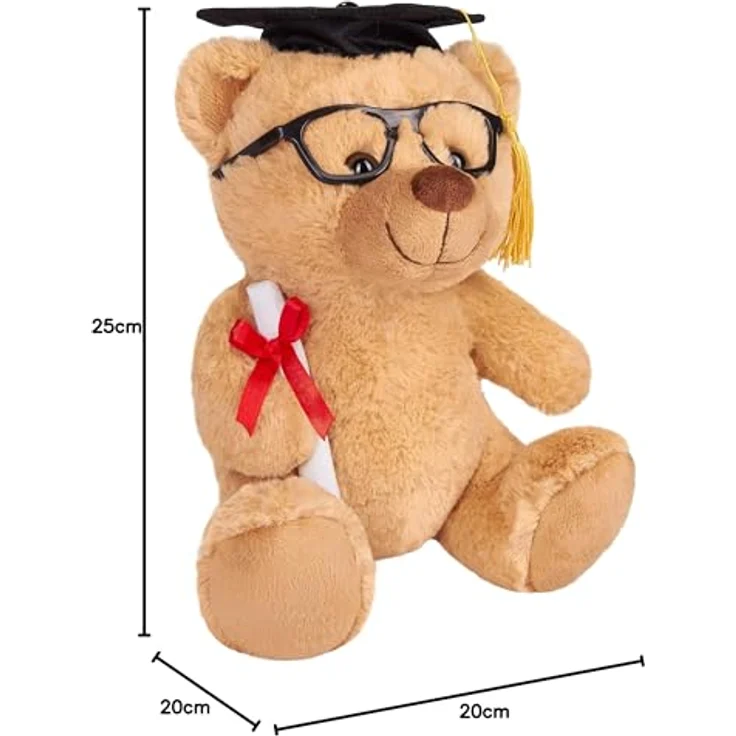 Teddy Plüschbär mit Brille, Diplom und Doktorhut - Kuscheltier für den Abschluss – Bild 10