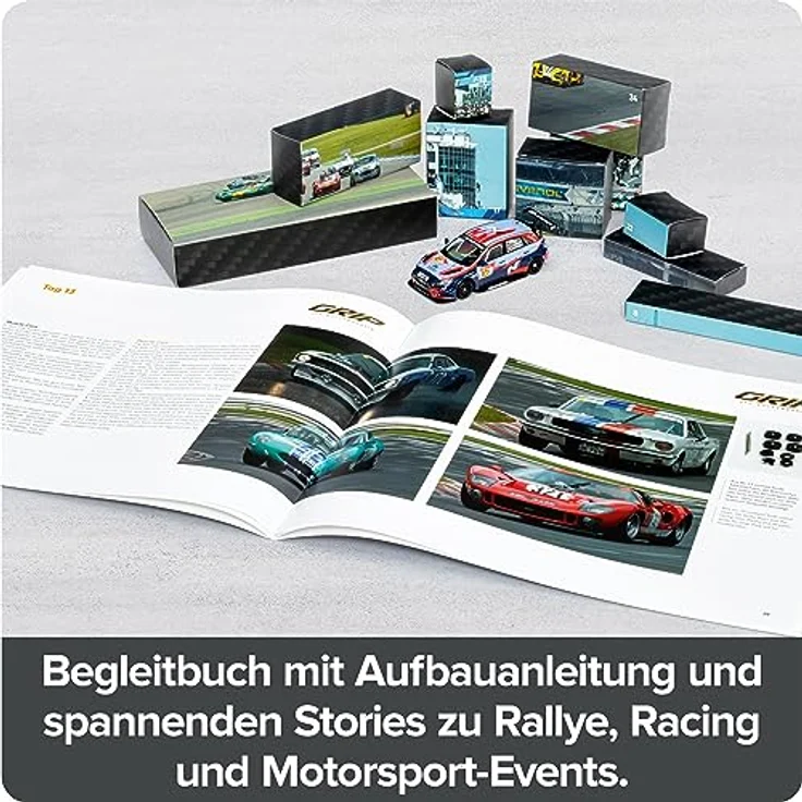 FRANZIS 67192 - Adventskalender Rallye, Racing, Tuning, powered by GRIP, Modellbausatz eines Rennfahrzeugs im Maßstab 1:43 – Bild 6