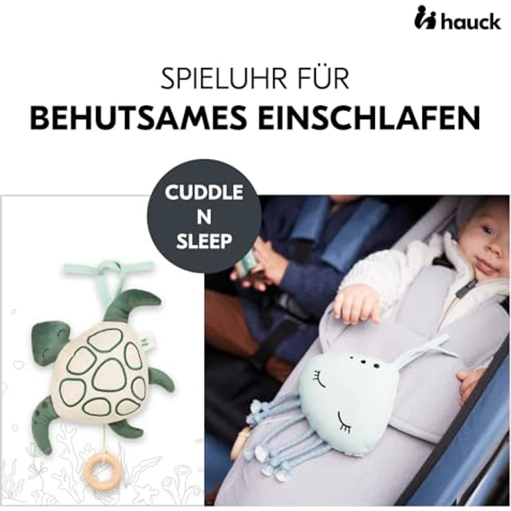 Hauck Spieluhr Cuddle N Sleep, Turtle Spieluhr mit mechanischem Spielwerk und Waschbarkeit – Bild 3