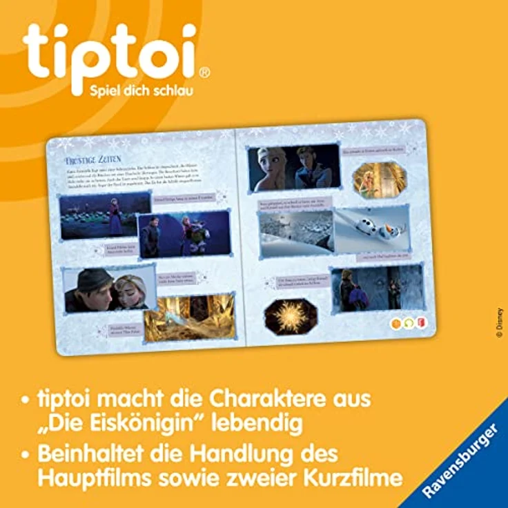 Ravensburger tiptoi® Buch - Die Eiskönigin - Völlig Unverfroren, interaktives Lernen mit Anna und Elsa – Bild 5
