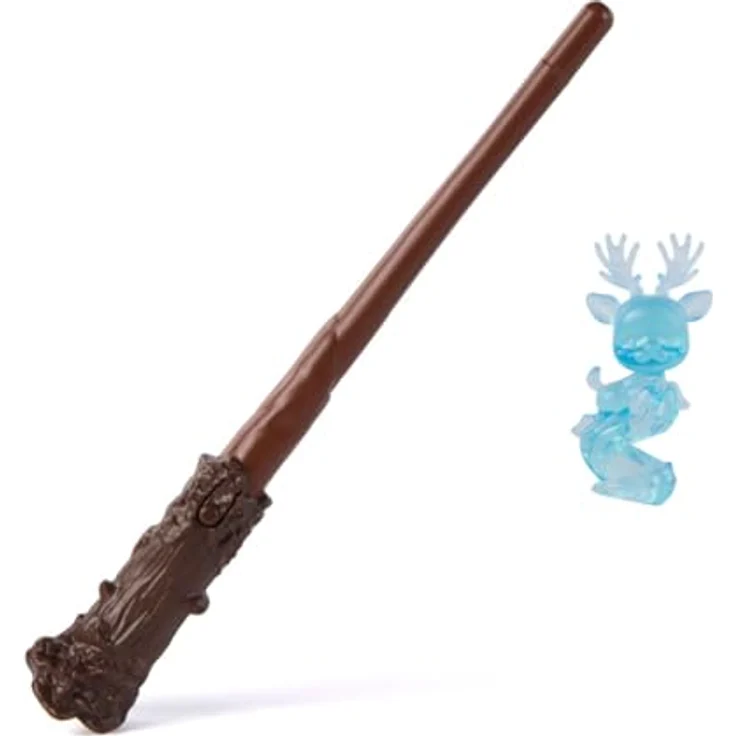 Wizarding World Harry Potter Lumos Wand, beleuchteter Zauberstab 27,9 cm mit Hirsch-Patron-Figur, Spielzeug für Kinder ab 6 Jahren – Bild 2