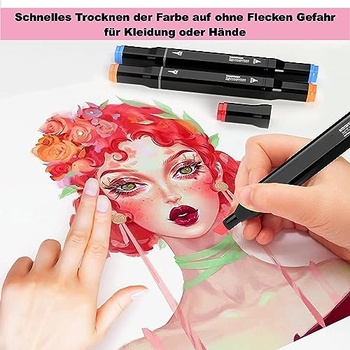 Elezeal 36 Farben Aquarellstifte-Set – Dual Tip, Abwaschbar & Ergonomisch – Ideal Für Kinder Ab 3 Jahren & Kreative Erwachsene