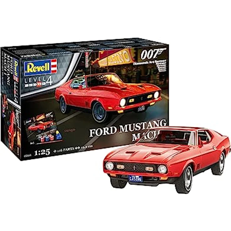 Revell Modellbausatz I Geschenkset James Bond Ford Mustang I Detailreicher James Bond Bausatz I 129 Teile I Maßstab 1:25 I für Kinder und Erwachsene ab 12 Jahren – Bild 1