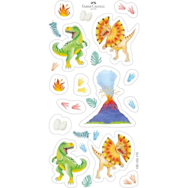 Faber-Castell Buntstift Colour Grip Dino - Buntstifte, ergonomisches Design, 18+6 Kartonetui – Bild 3