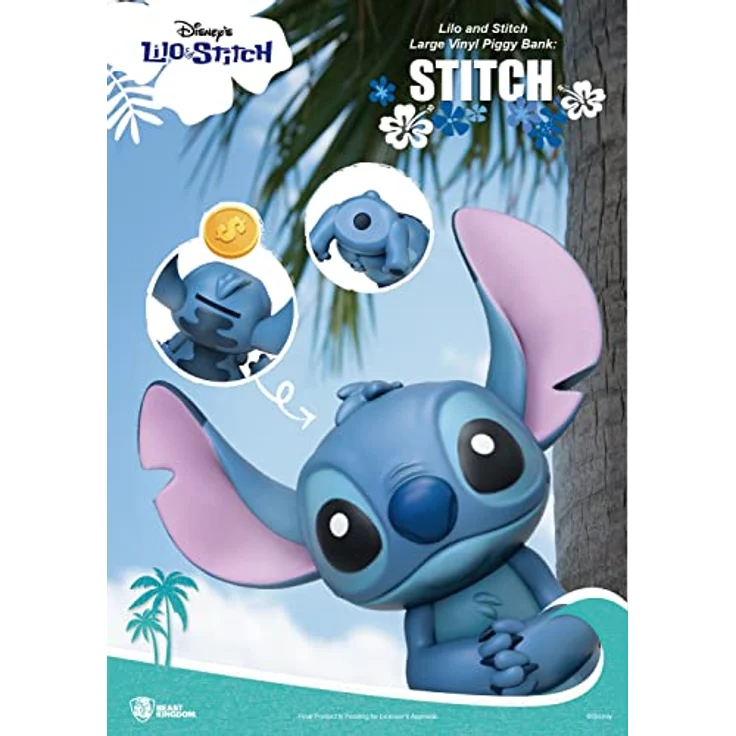 Beast Kingdom Toys Lilo and Stitch Piggy Vinyl Spardose, 40 cm große Spardose in bedruckter Box – Bild 6