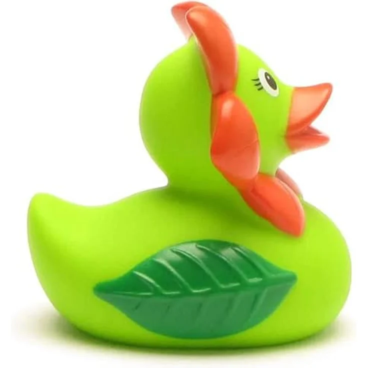 Duckshop Badeente - personalisierbar (Blume Ente) mit eigenem Wunschtext, 8 cm – Bild 4