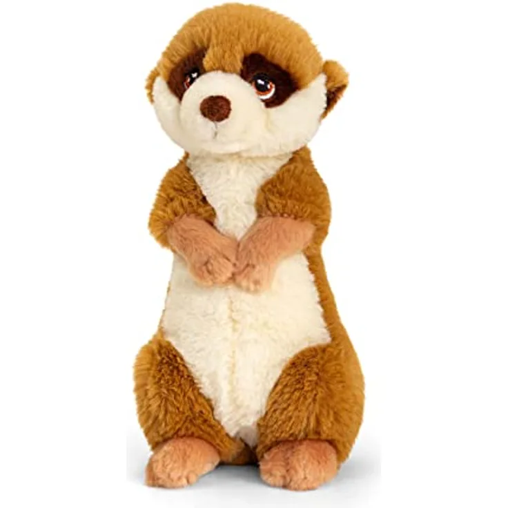 Keel Toys Keeleco Plüschtier Erdmännchen, 22 cm, umweltfreundlich aus 100% recycelten Materialien, waschbar