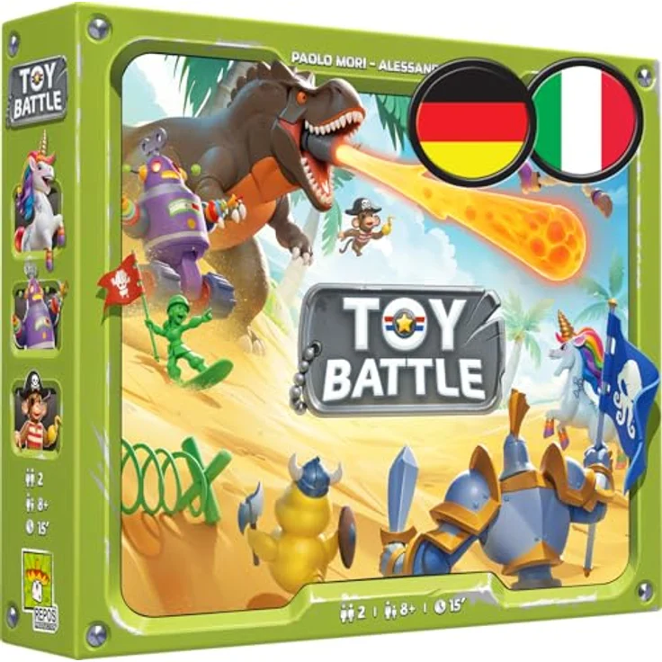 Repos Production Toy Battle, Familienspiel für 2 Spieler, ab 8 Jahren, 15 Minuten Spielzeit, 8 verschiedene Schlachtfelder, Deutsch – Bild 1