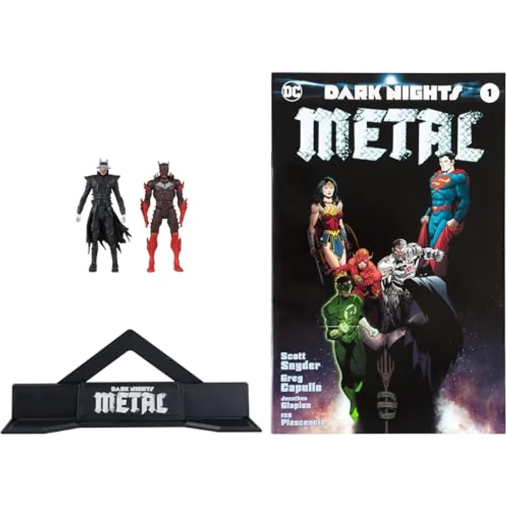 McFarlane Toys DC Direct Gaming Actionfiguren Batman Who Laughs & Red Death, 8 cm, inklusive exklusivem Comic – Bild 1