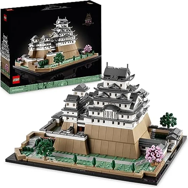 LEGO 21060 Architecture Burg Himeji, Modellbausatz für Erwachsene, Wahrzeichen-Kollektion, Set für Fans kreativer Gartenarbeit und japanischer Kultur, mit Kirschblütenbaum, Geschenk für Sie und Ihn