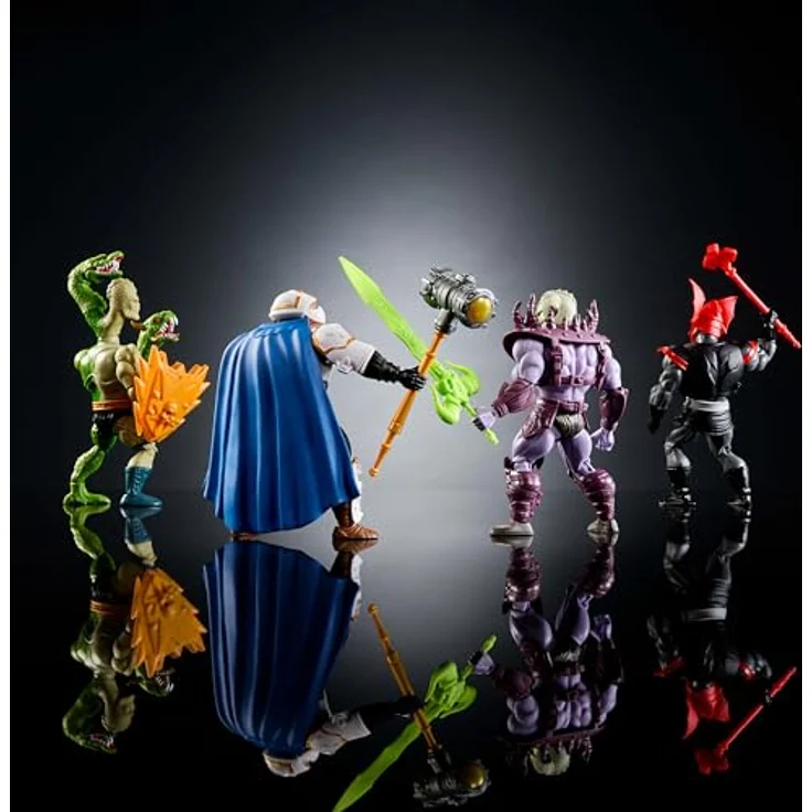 Masters of the Universe Origins Battle für Eternia, Actionfiguren-Set mit 4 beweglichen Figuren, 14 cm, inkl. Zubehör und Waffen – Bild 5