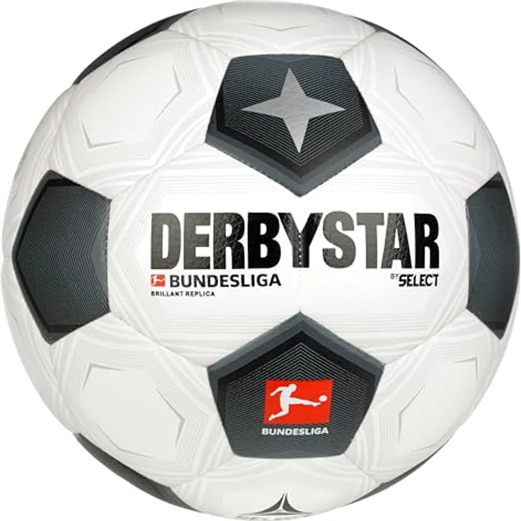 Derbystar Unisex – Erwachsene Bundesliga Brillant Replica Classic v23 Fußball, weiß, 5 – Bild 3