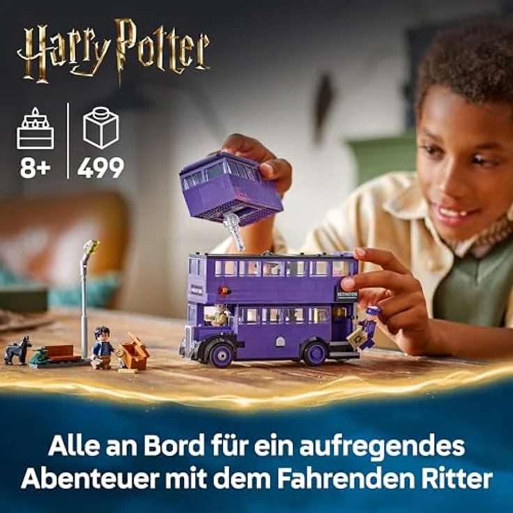 LEGO Harry Potter Abenteuer mit dem Fahrenden Ritter, Bauset mit 5 Minifiguren inkl. Ernie Prang, Stan Shunpike & Padfoot, Bus Spielzeug für Fans der Zauberwelt, Jungen und Mädchen ab 8 Jahren 76446 – Bild 2