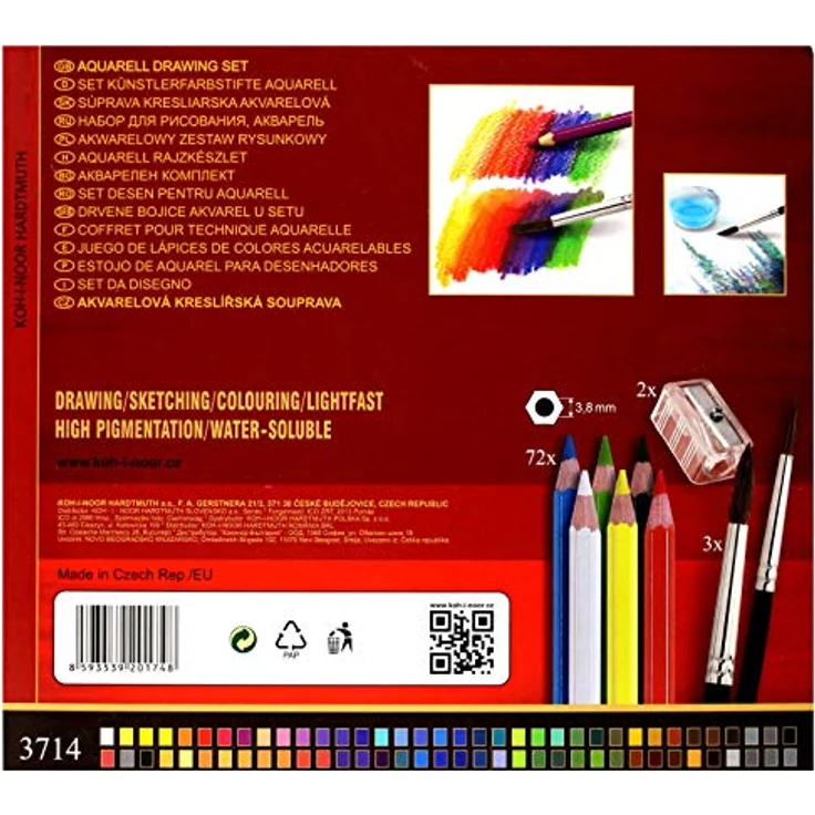 Koh-I-Noor 3714072001KZ Aquarelle Buntstift, 72 Stück – Bild 5
