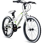 Bergsteiger Kansas 20, 24 Zoll Kinderfahrrad, geeignet für 6, 7, 8, 9, 10, 11 Jahre, Shimano 6 Gang-Schaltung, Mountainbike mit Weißwandbereifung, Jungen-Fahrrad, Mädchen-Fahrrad