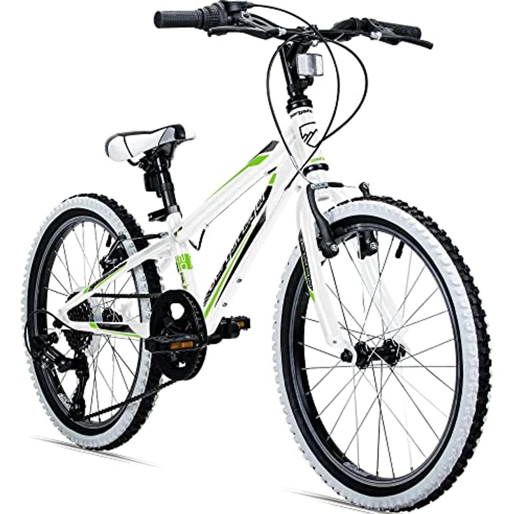 Bergsteiger Kansas 20, 24 Zoll Kinderfahrrad, geeignet für 6, 7, 8, 9, 10, 11 Jahre, Shimano 6 Gang-Schaltung, Mountainbike mit Weißwandbereifung, Jungen-Fahrrad, Mädchen-Fahrrad – Bild 1