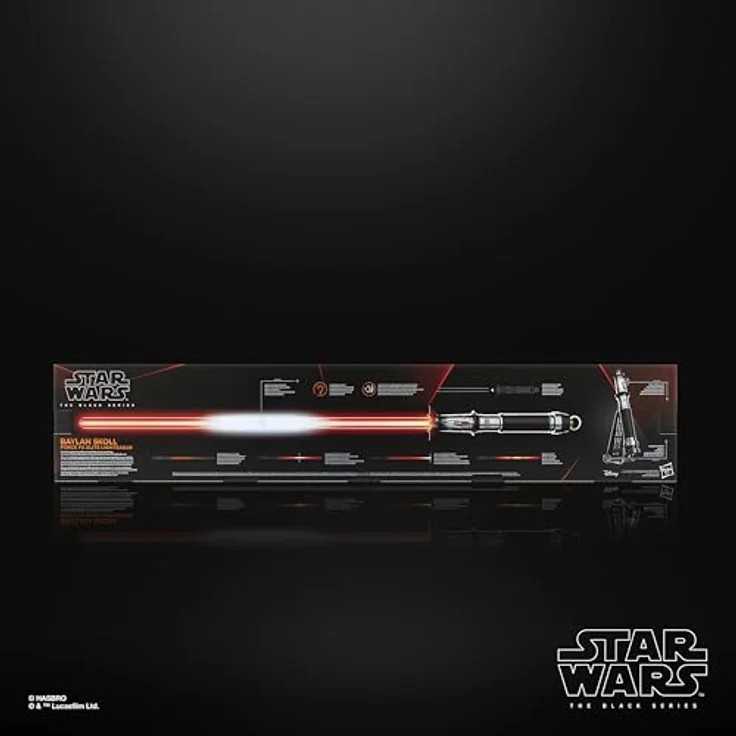 Star Wars The Black Series Baylan Skoll Force FX Elite Lichtschwert, Ahsoka Design, Soundeffekte, inklusive Ständer, einzigartige Klingefarbe – Bild 3