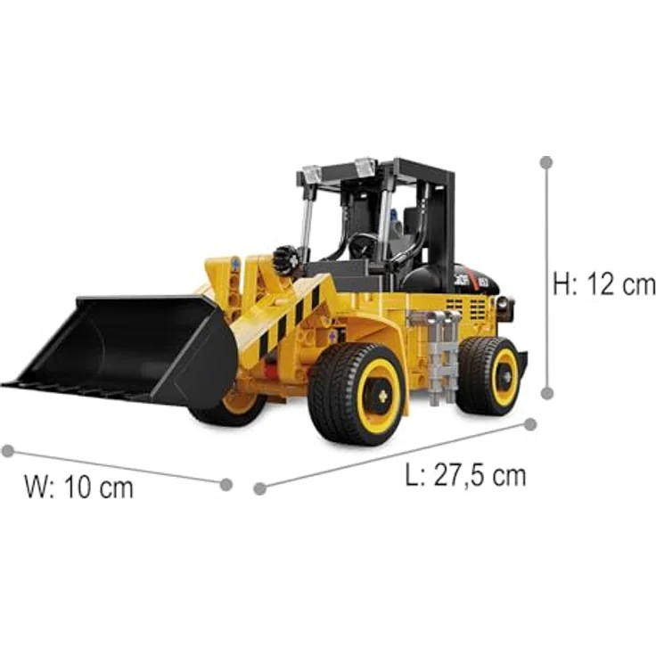 JAMARA CADA Radlader 1:15 Bricks, Klemmbaustein-Spielzeug mit 403 Teilen, detailgetreues Design, für Technik-Fans ab 8 Jahren – Bild 3