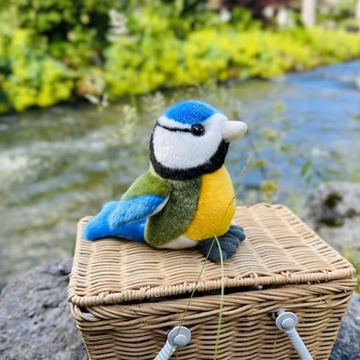 Hermann Teddy Teddy Hermann 94174 Blaumeise 12 cm, Kuscheltier, Plüschtier mit recycelter Füllung, naturgetreues Design, umweltfreundliche Materialien, waschbar bei 30 Grad – Bild 4