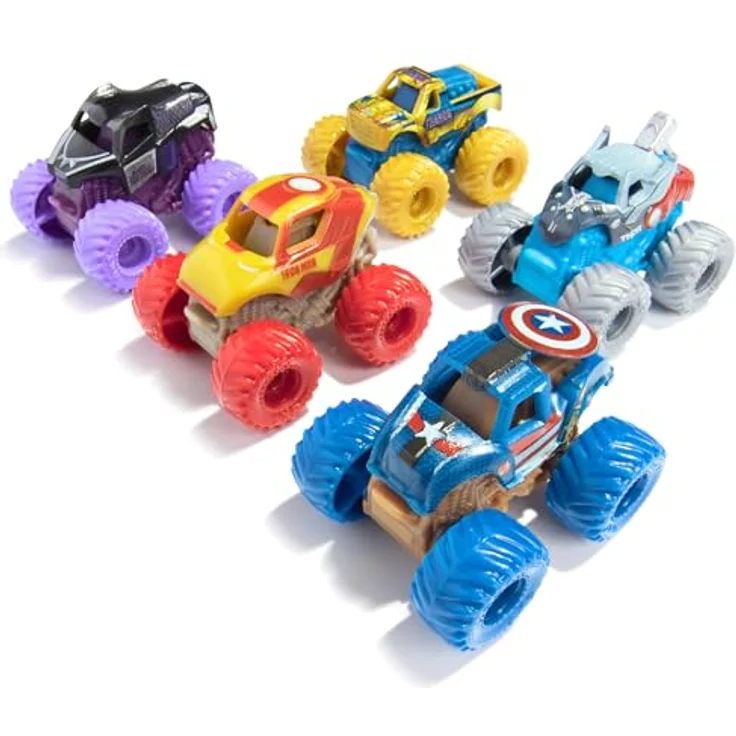 Monster Jam, Marvel Mini-5er-Pack mit Mystery-Sammel-Monster-Truck, Maßstab 1:87, Spielzeug für Jungen und Mädchen ab 3 Jahren – Bild 2