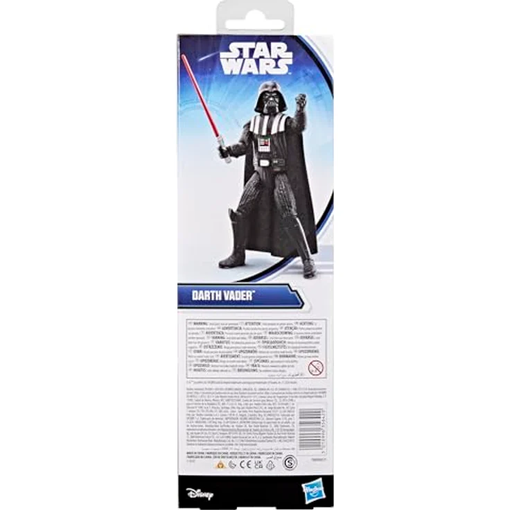 Star Wars Titan Series Darth Vader, 30 cm Action-Figur mit rotem Lichtschwert und 9 Bewegungspunkten, Spielzeug für Jungen und Mädchen ab 4 Jahren – Bild 4