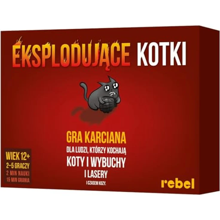 Rebel Eksplodujące Kotki (nowa edycja), Brettspiel für 2-7 Spieler, strategisch und unterhaltsam, mehrfarbige Gestaltung – Bild 1