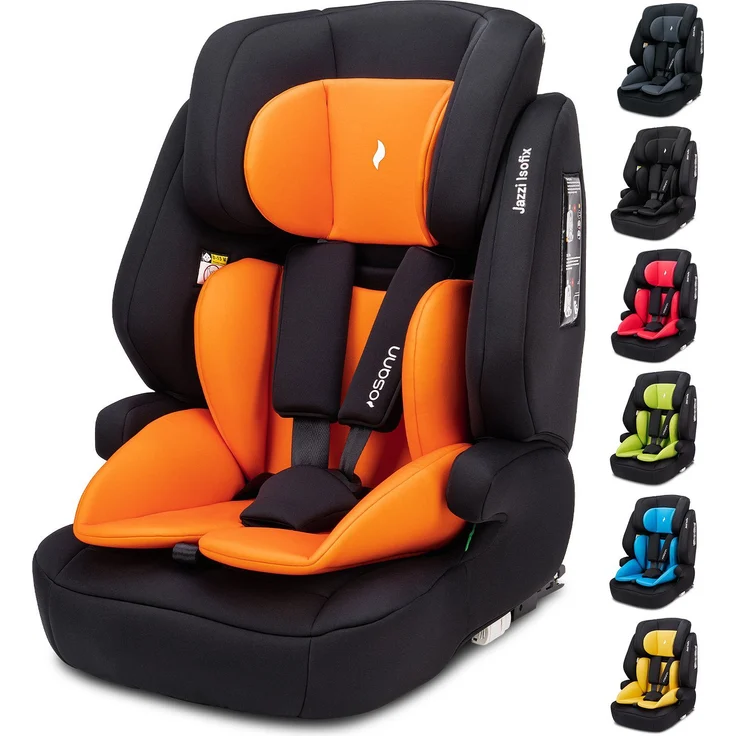 Osann Autokindersitz Jazzi Isofix, mitwachsender Kindersitz, für Kinder von 76-150 cm, in Schwarz – Bild 1