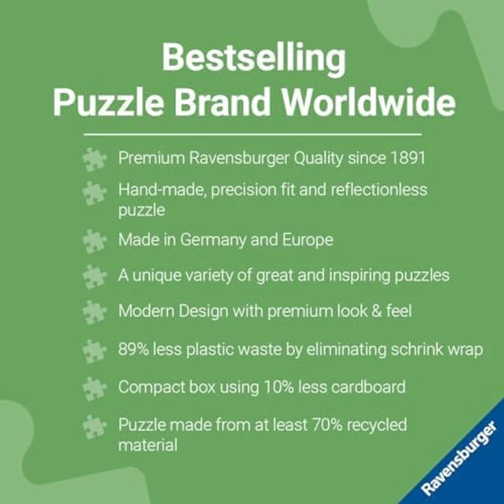 Ravensburger Puzzle 12001748, Panther im blühenden Dschungel, 3000 Teile, für Wildlife-Fans ab 14 Jahren, reflexfreies Puzzlebild und knickstabile Puzzleteile – Bild 5