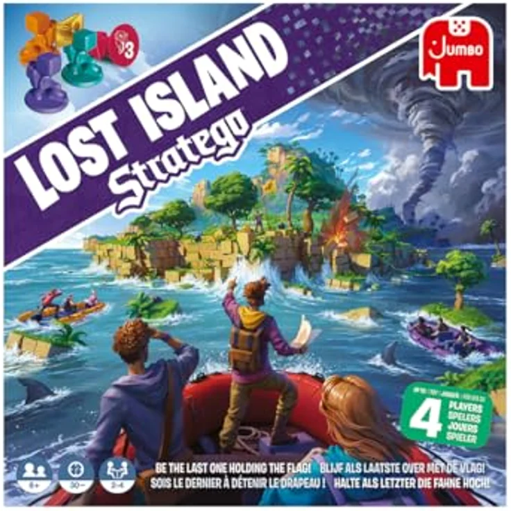 Jumbo Stratego - Lost Island Brettspiel, Mehrspieler Battle-Royale Spiel, Mehrfarbig – Bild 3