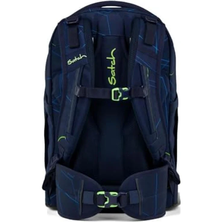 Satch Pack Schulrucksack Set 3tlg. mit 3D Soft-Mesh Rückensystem, Schlamperbox und Sportbeutel, Blue Tech – Bild 4