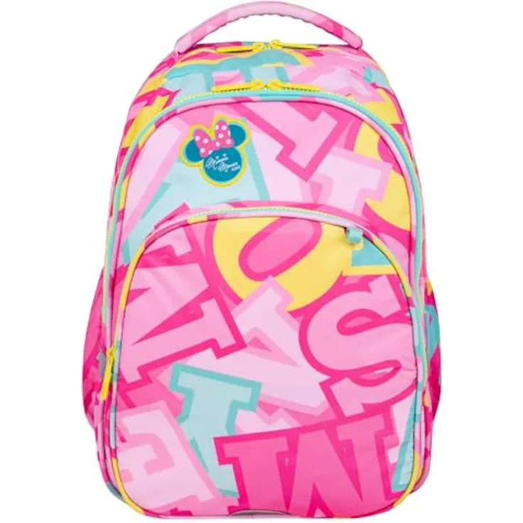 McNeill Base Kinderrucksack 36 cm, pink mit Minnie Mouse Design, 100% Polyester