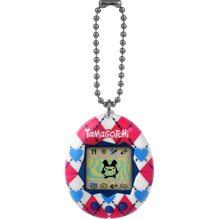 Bandai Tamagotchi Argyle Heart (P2) PDQ, interaktives Lernspiel zur Pflege eines digitalen Haustieres