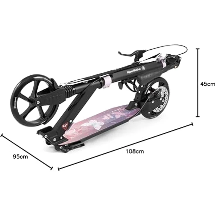 HyperMotion Skyline Black Scooter, faltbarer Aluminium-Scooter mit Federung, 20 cm Rädern & Tragegurt, für Erwachsene und Kinder, 15KM/s – Bild 10