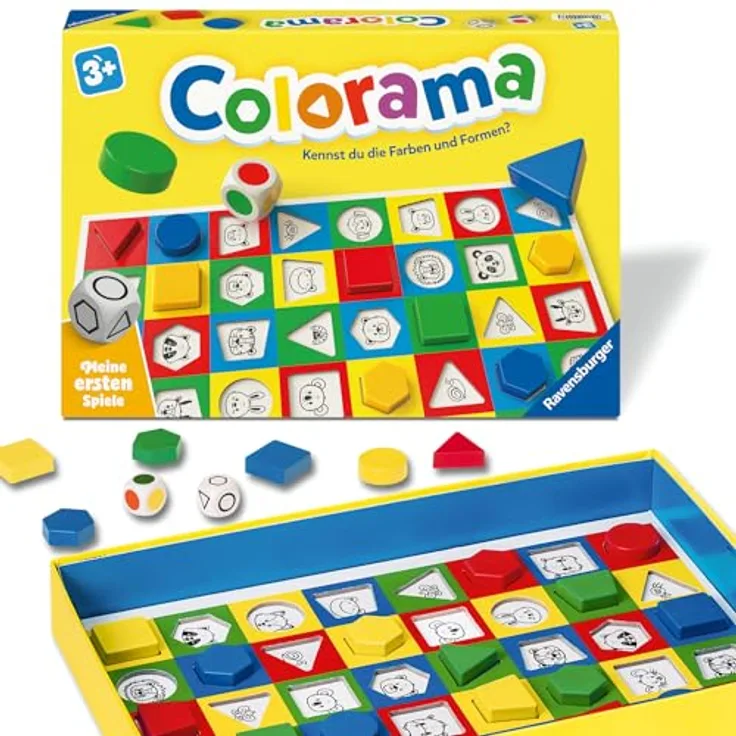 Ravensburger Colorama - Meine ersten Spiele: Kinderspiele ab 3 Jahren, für 1-6 Spieler, Lernspiel zu Farben und Formen, Geschenk für Mädchen und Jungen