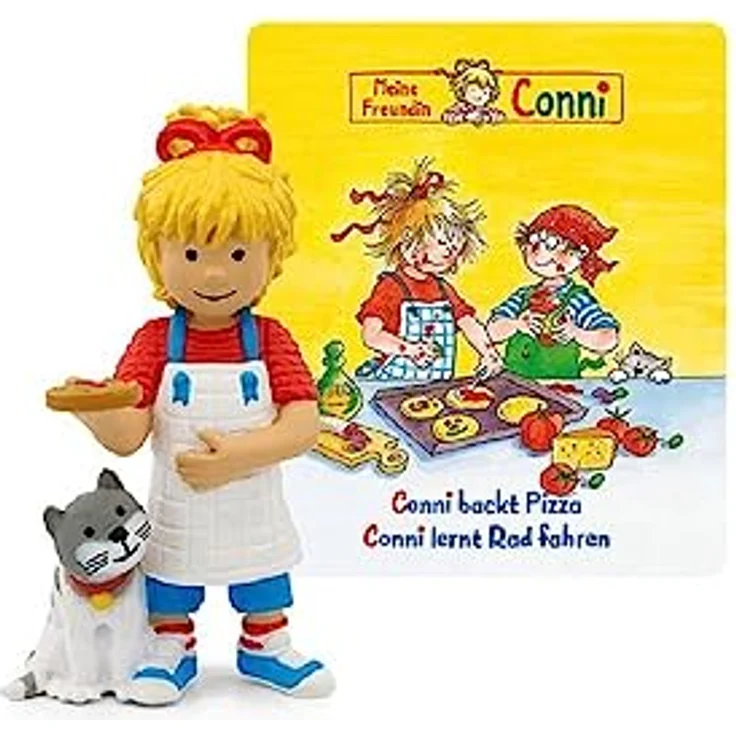 tonies Hörfiguren für Toniebox, Conni – Conni backt Pizza/Conni lernt Rad Fahren, Hörspiel für Kinder ab 3 Jahren, Spielzeit ca. 40 Minuten – Bild 1