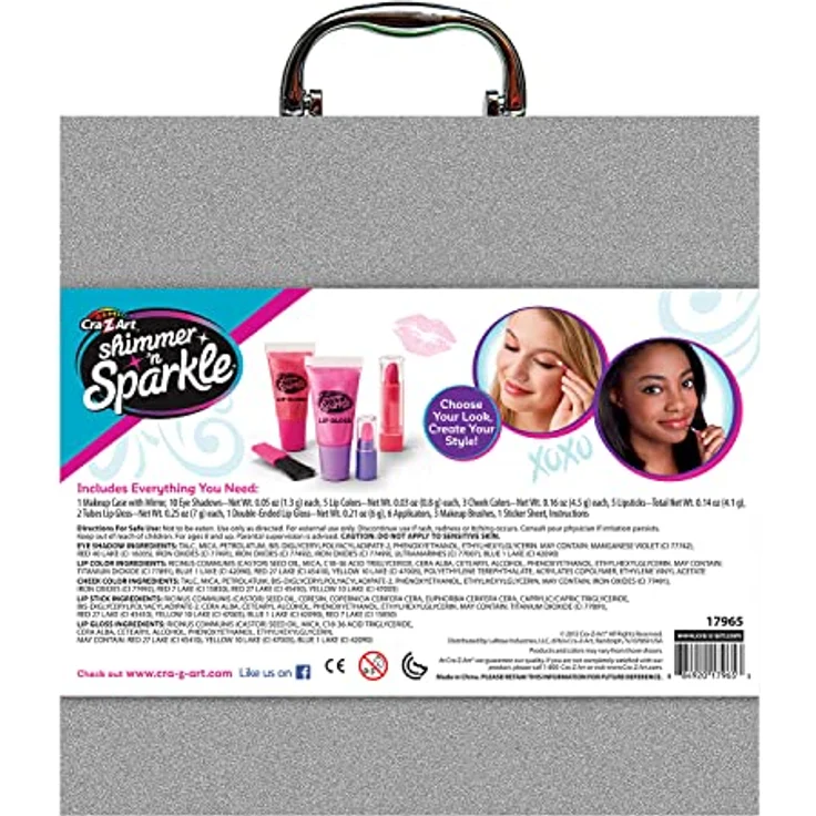 Shimmer 'n Sparkle Glitter Makeover Studio Beauty Kit - All-in-One Beauty für Augen, Wangen und Lippen ab 8 Jahren – Bild 3