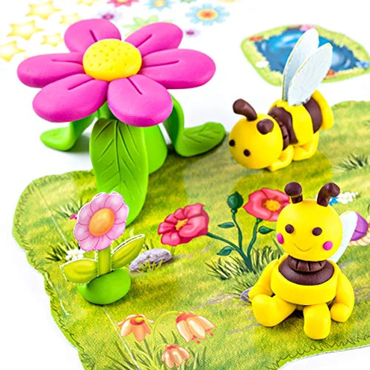 STAEDTLER FIMO kids 8034 Modelliermasse-Set - 4 Blöcke je 42 g, Modelliermasse in Gelb, Hellgrün, Pink und Braun – Bild 5
