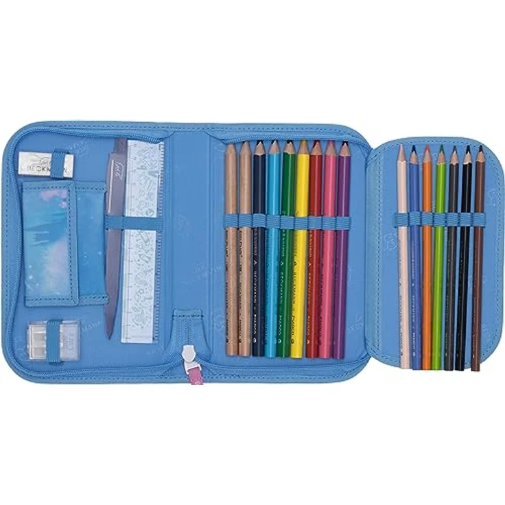 Beckmann, Federmappe Fairytale, mit Inhalt, Mäppchen Federtasche, Grundschule, 1. Klasse, Blue, nachhaltig aus recycelten Materialien – Bild 2