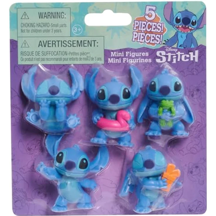 Just Play Ltd. Disney Stitch 5er Figuren Set, 5,5 cm große Sammelfiguren in verschiedenen Posen, ideal für Kinder ab 3 Jahren – Bild 4