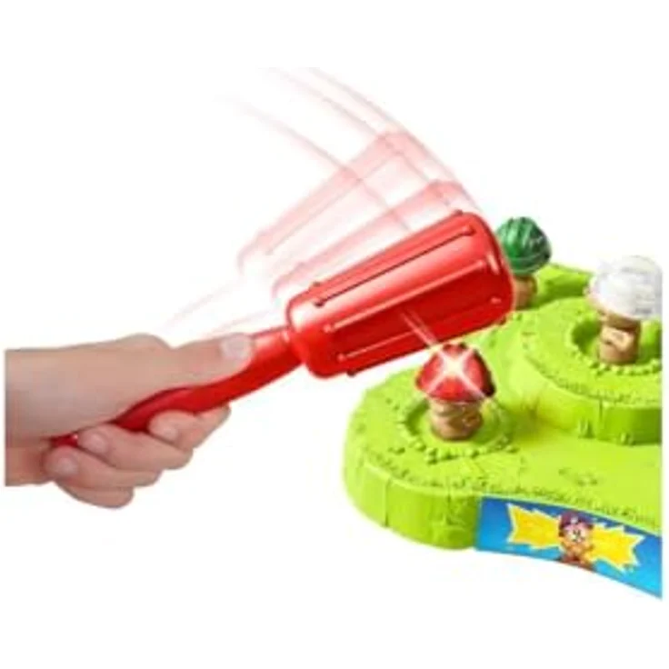 Mattel CHASS'TAUPES, Brettspiel mit Lichtern und Geräuschen für 1-2 Spieler, fördert Konzentration und Hand-Augen-Koordination – Bild 3