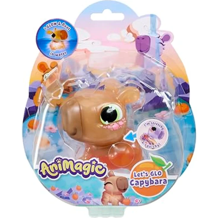 GOLIATH Animagic Let's Glo Capybara, Wasserspielzeug mit Leuchtfunktion für Kinder ab 4 Jahren, braun – Bild 1