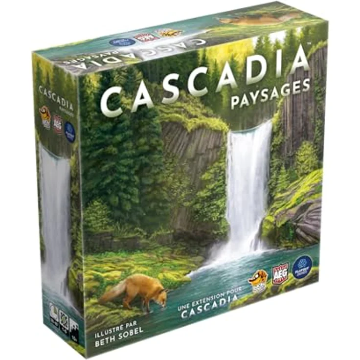Lucky Duck Games Cascadia Extension Paysages, Erweiterung für strategisches Brettspiel mit Landschaften, Wildtierzählkarten und neuen Habitat-Ziegeln für bis zu 6 Spieler, französische Version – Bild 1