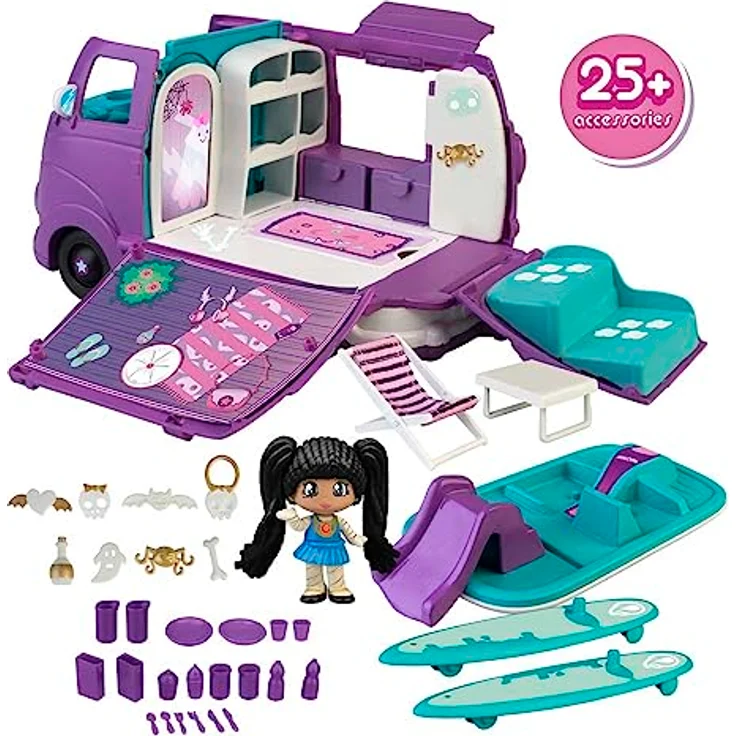 Famosa Pinypon PNY49000 Spielzeug-Set, Terrific Van mit Mumienfigur und Zubehör, ideal für Urlaubsspielzeug – Bild 4